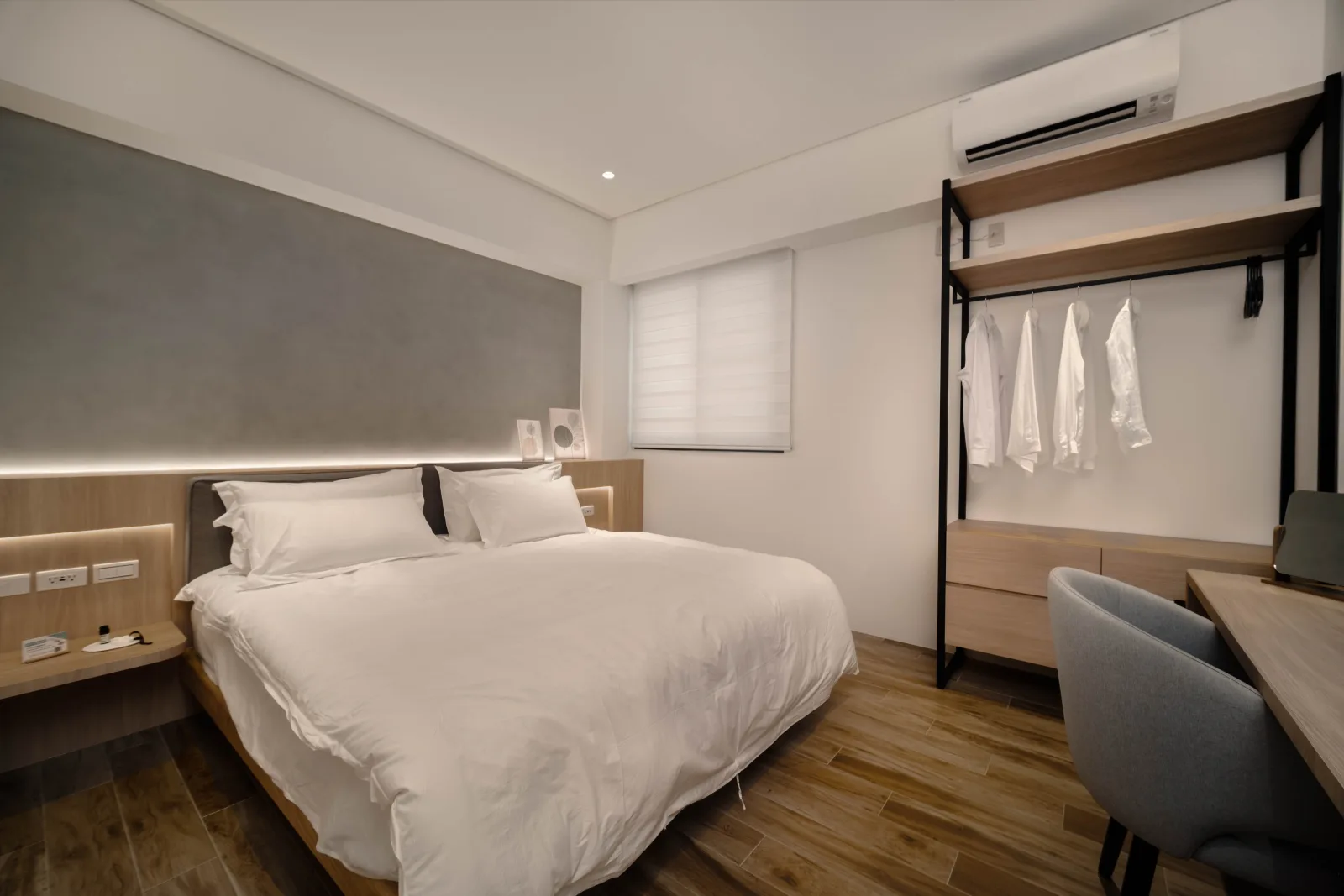 Room 401, a Double Room with wooden interiors